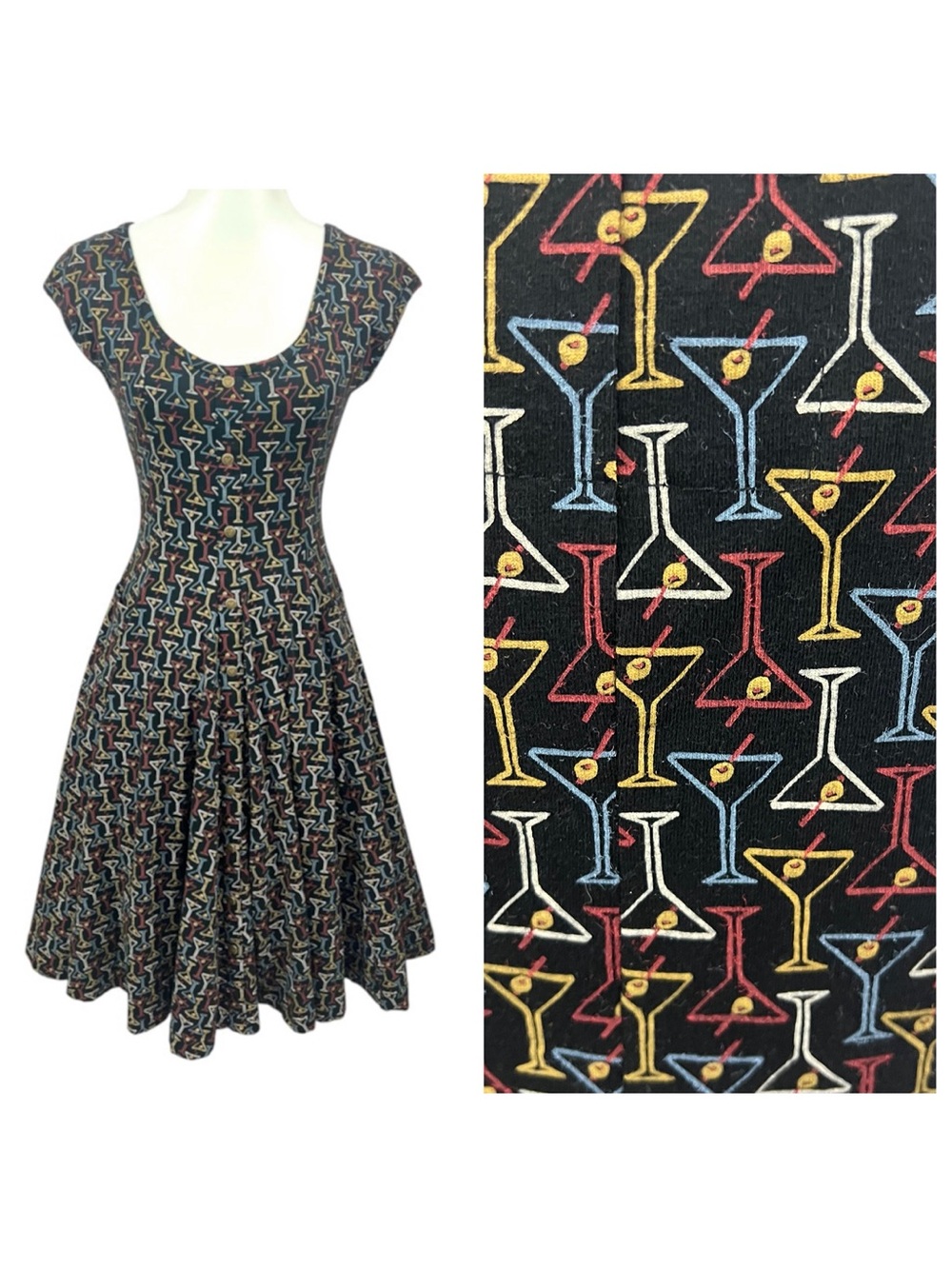 Effie’s Heart Modcloth Retro Mod Atomic Martini Cocktail Capitola Swing Dress
